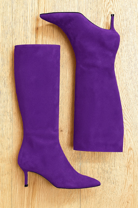 PURPLE SUEDE MELISSA