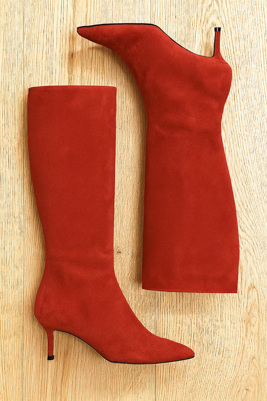 MELISSA RED SUEDE