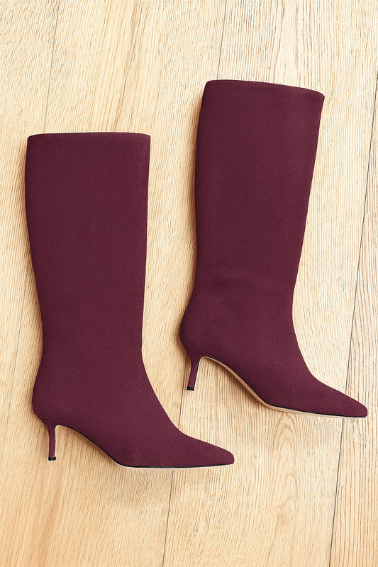 MELISSA BURGUNDY SUEDE