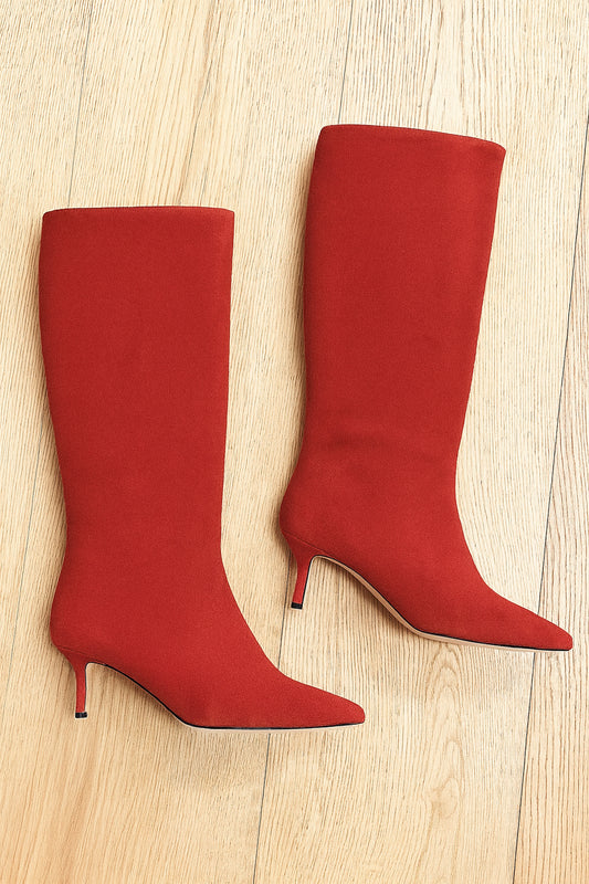 MELISSA RED SUEDE