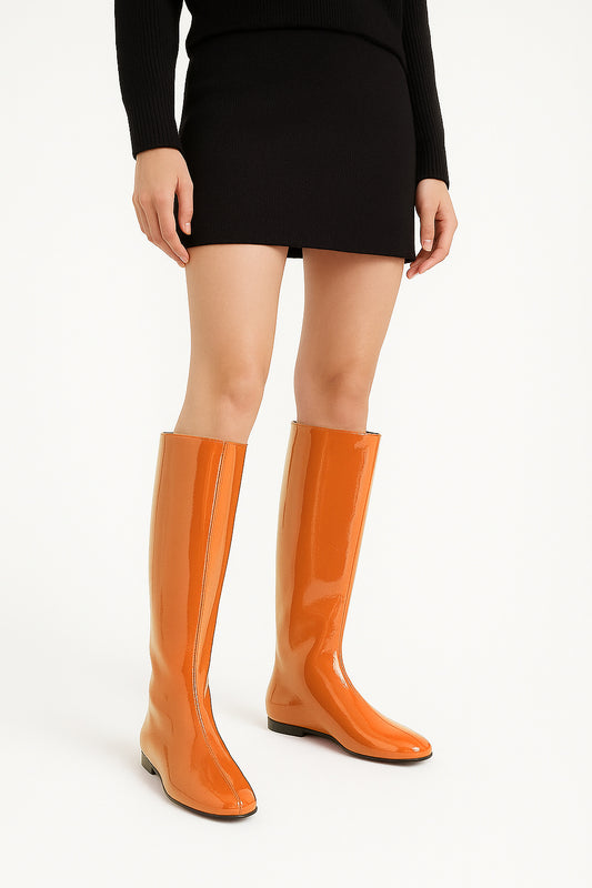 CINDY ORANGE PATENT LEATHER