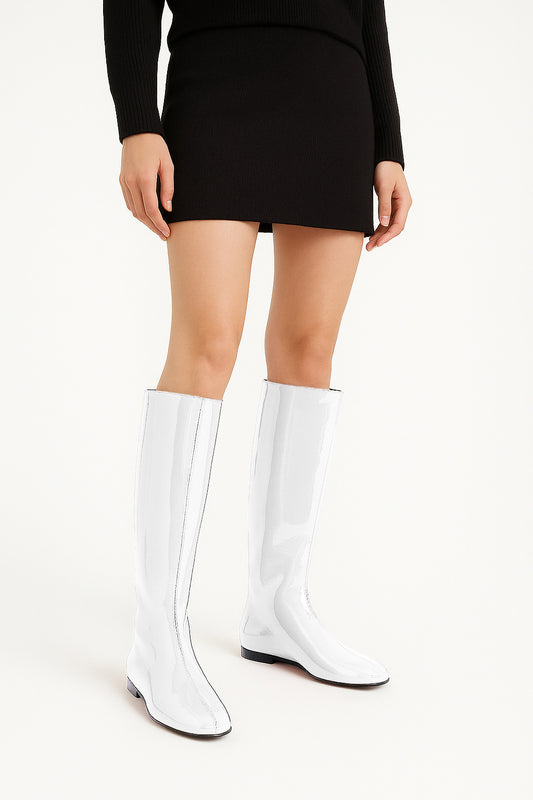 CINDY WHITE PATENT LEATHER