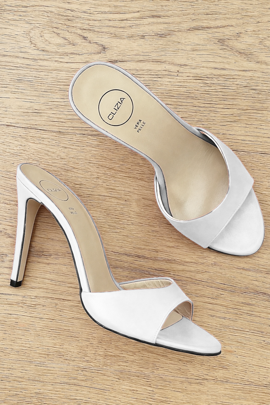 INES WHITE LEATHER