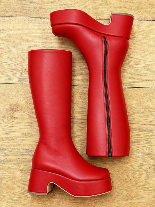 CLARK RED LEATHER