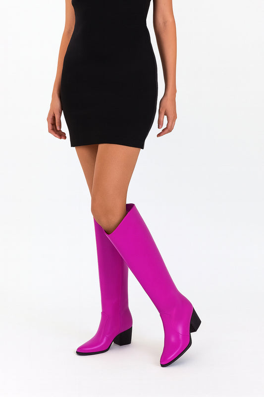 ARIEL FUCHSIA LEATHER