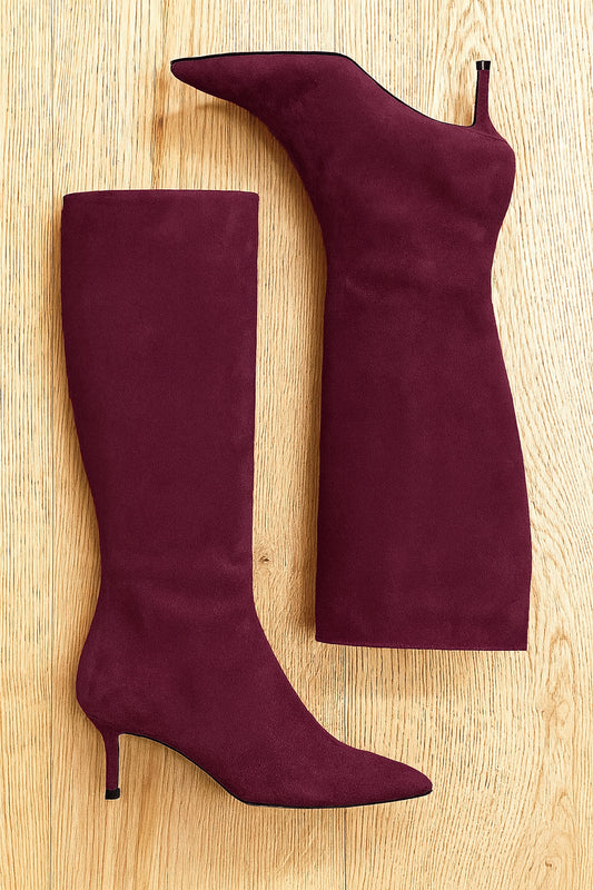 MELISSA BURGUNDY SUEDE