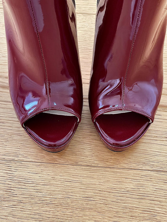 LONDON BURGUNDY PATENT LEATHER