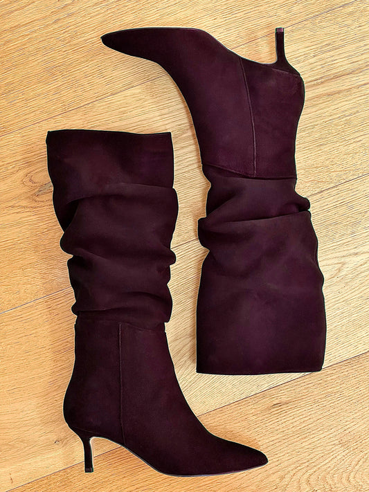 NENA BURGUNDY SUEDE