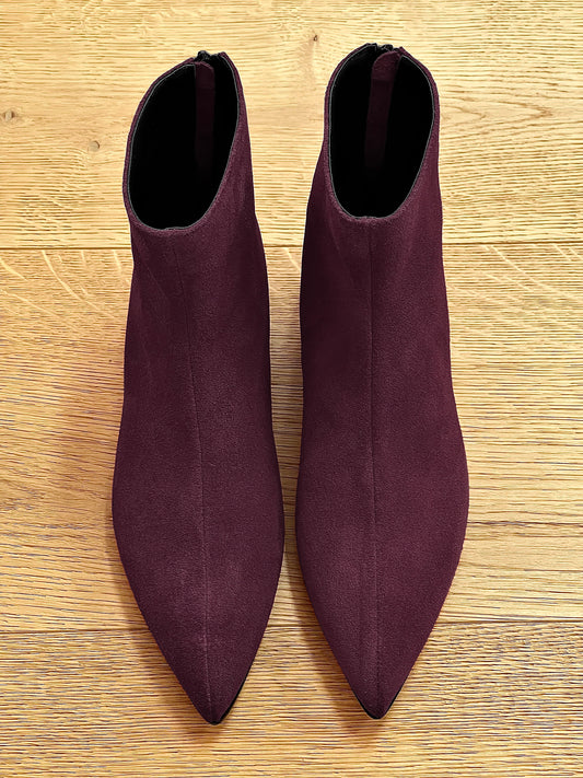 SINDEL BURGUNDY SUEDE