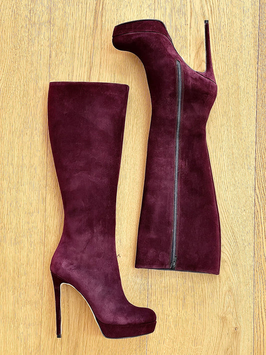 URSULA BURGUNDY SUEDE