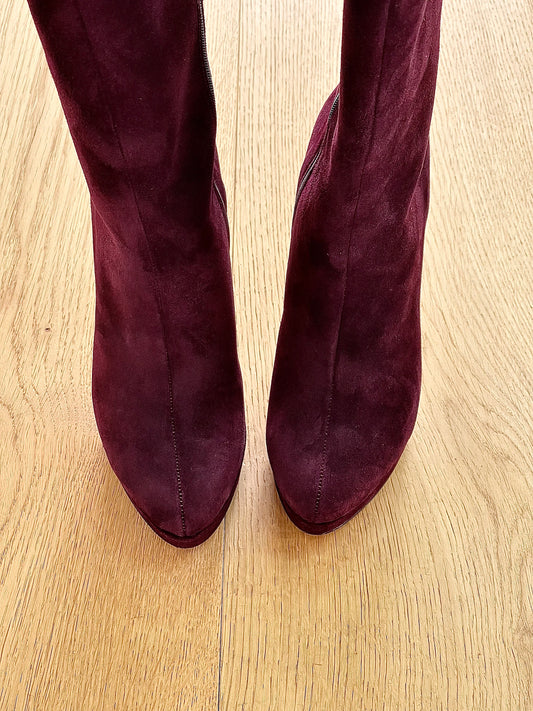 URSULA BURGUNDY SUEDE