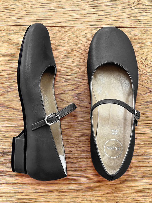 ZELIA LEATHER BLACK