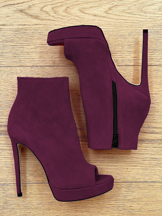 BURGUNDY SUEDE LONDON