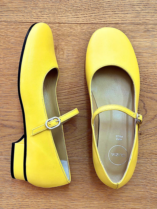 YELLOW LEATHER ZELIA