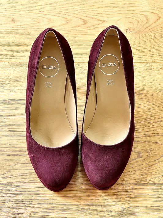 ANNA BURGUNDY SUEDE