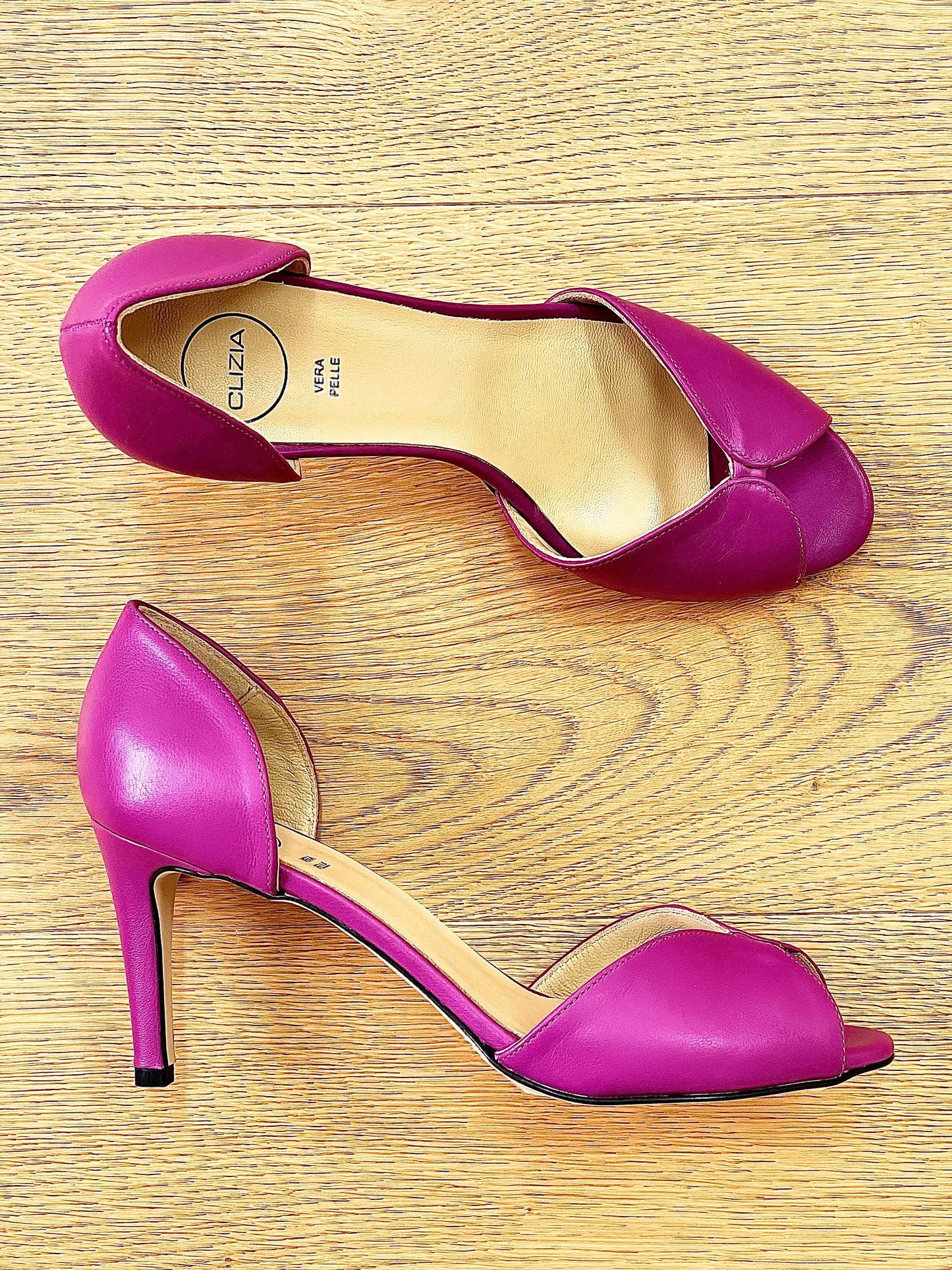 WANDA LEATHER FUCHSIA