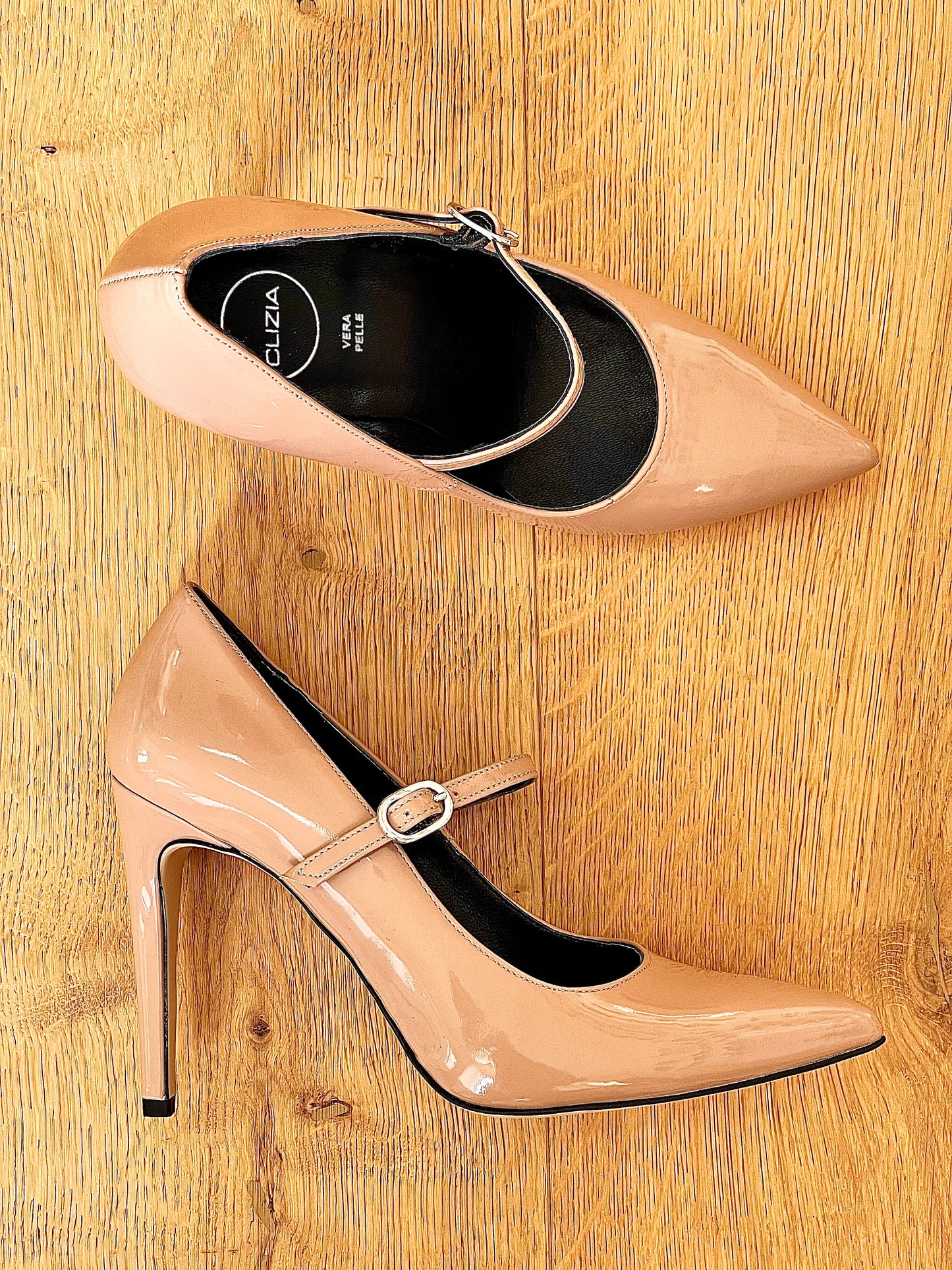 KYLA NUDE PATENT LEATHER