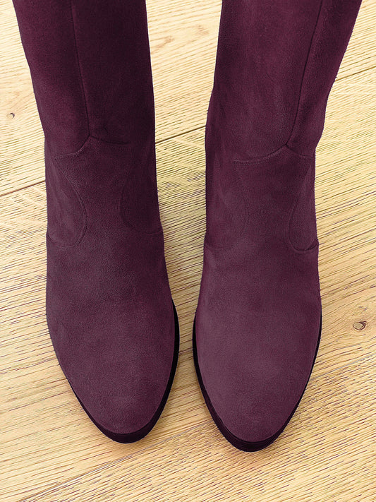 ARIEL BURGUNDY SUEDE