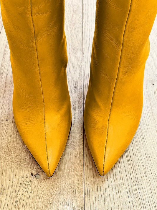 MELISSA LEATHER YELLOW