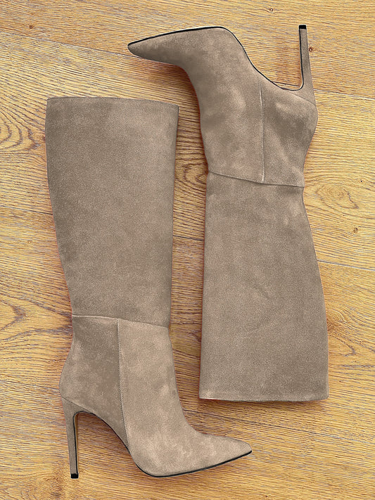 MAYA DOVE GREY SUEDE
