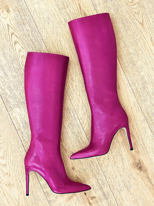 FUCHSIA LEATHER KELLY