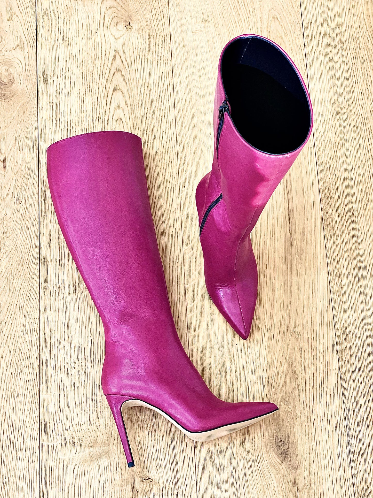 FUCHSIA LEATHER KELLY