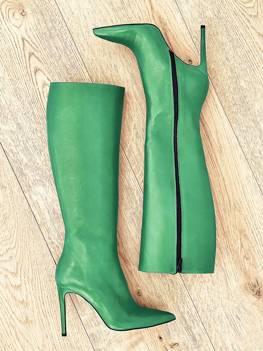 GREEN LEATHER KELLY