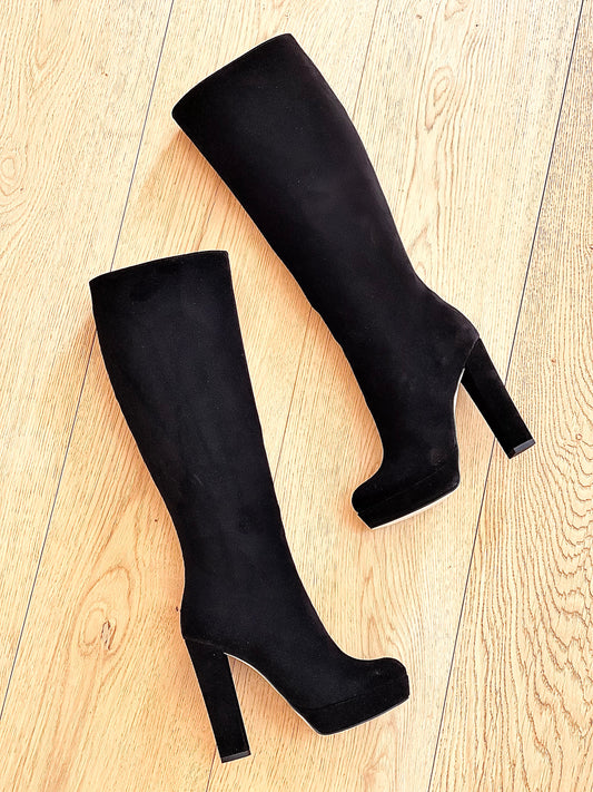 SAVANNAH BLACK SUEDE