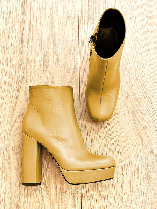 DETROIT LEATHER YELLOW