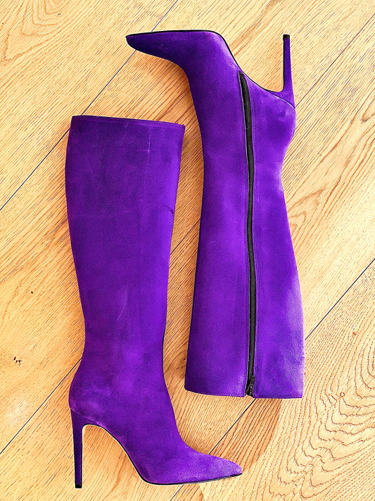 PURPLE SUEDE KELLY