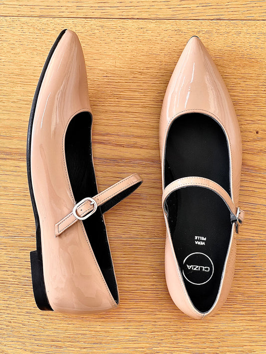 MILVA NUDE PATENT LEATHER