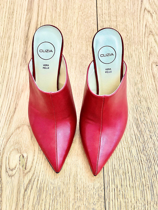 SILVIE LEATHER RED