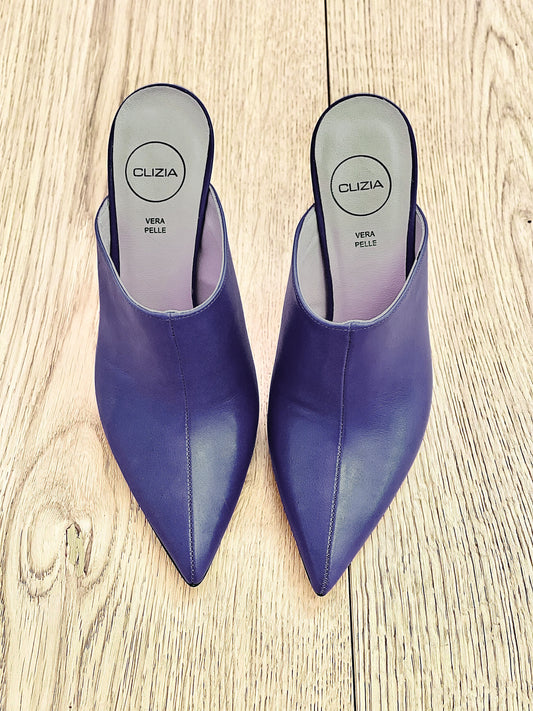 SYLVIE BLUE LEATHER