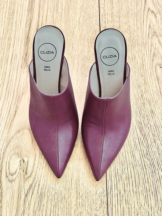 SYLVIE BURGUNDY LEATHER