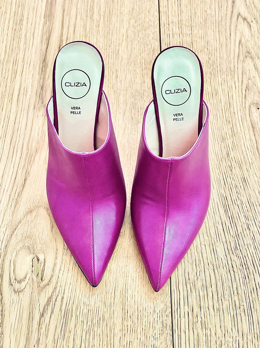SYLVIE LEATHER FUCHSIA