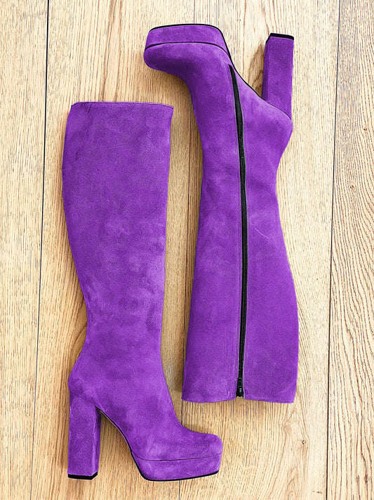 PURPLE SUEDE TIBET