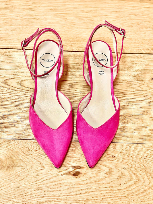 MARGARET SUEDE FUCHSIA