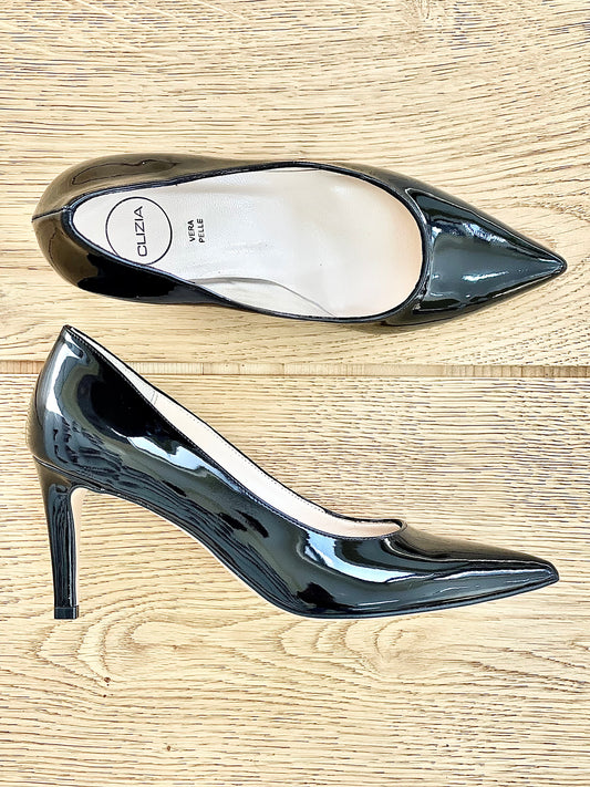 ISA BLACK PATENT LEATHER