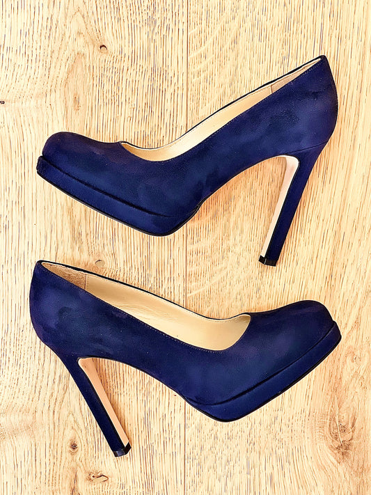 ANNA BLUE SUEDE