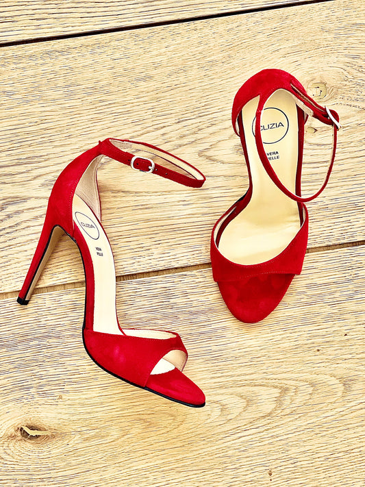 ISABEL RED SUEDE