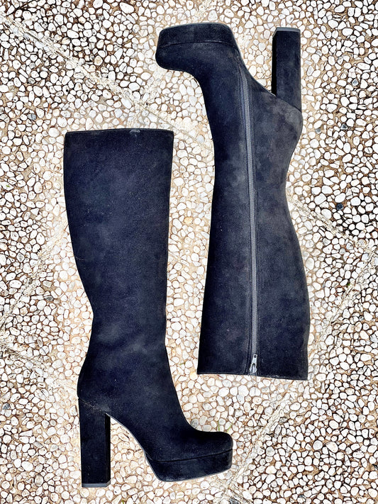 BLACK SUEDE TIBET