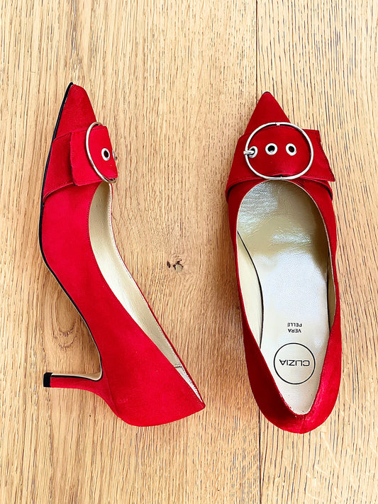 RED SUEDE BONNIE