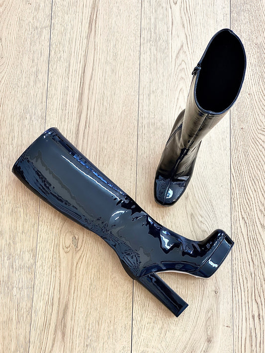 TIBET BLACK PATENT LEATHER