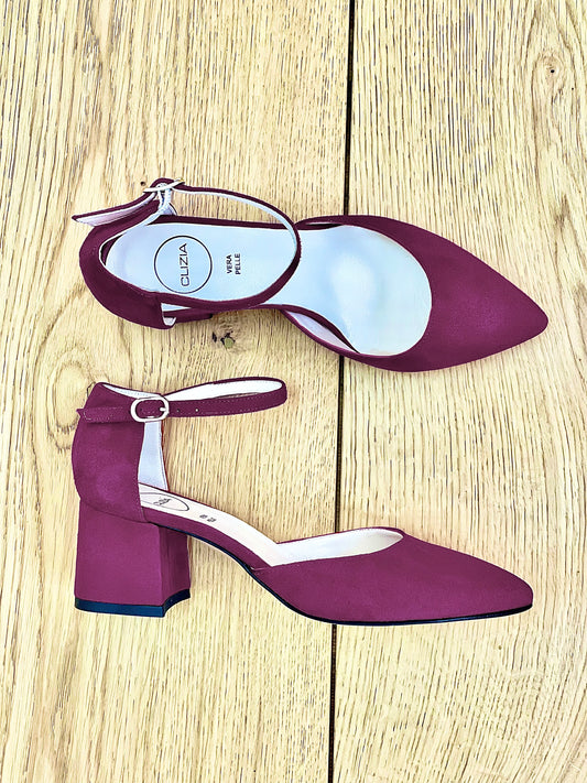 LEDA BURGUNDY SUEDE