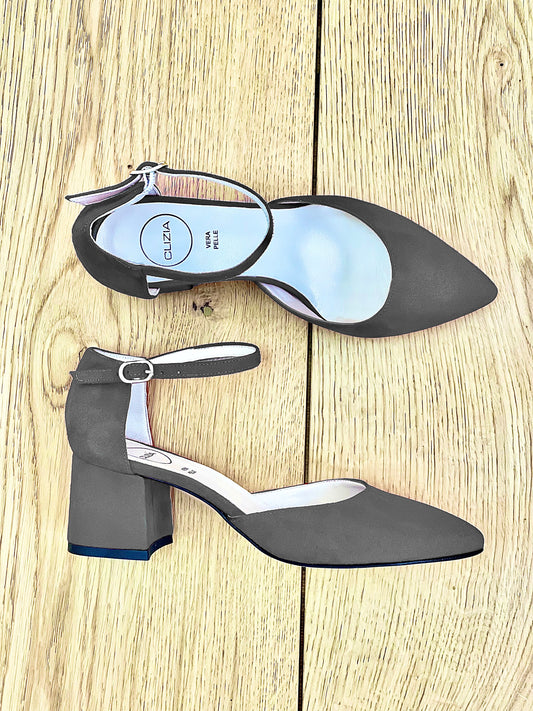 LEDA GRAY SUEDE