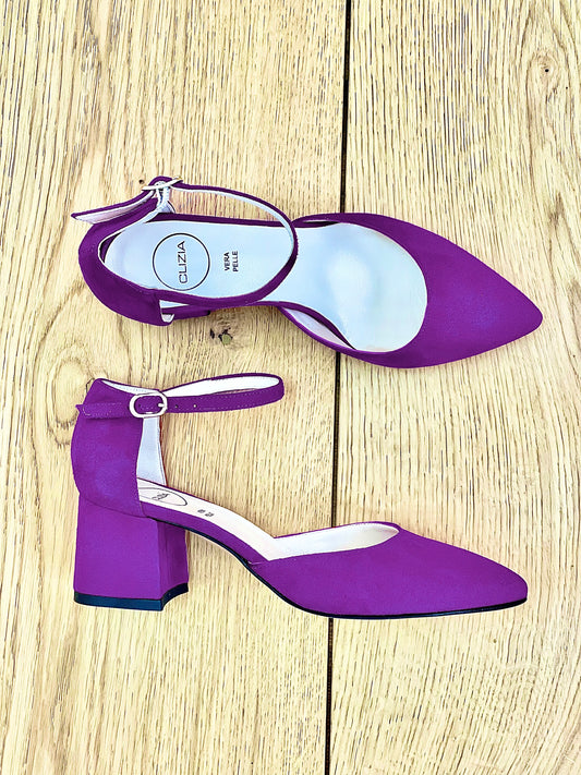 PURPLE SUEDE LEDA