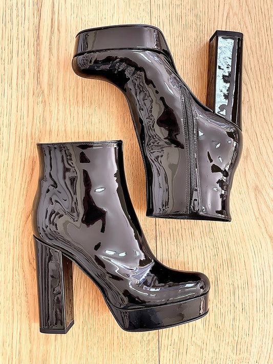 DETROIT BLACK PATENT LEATHER