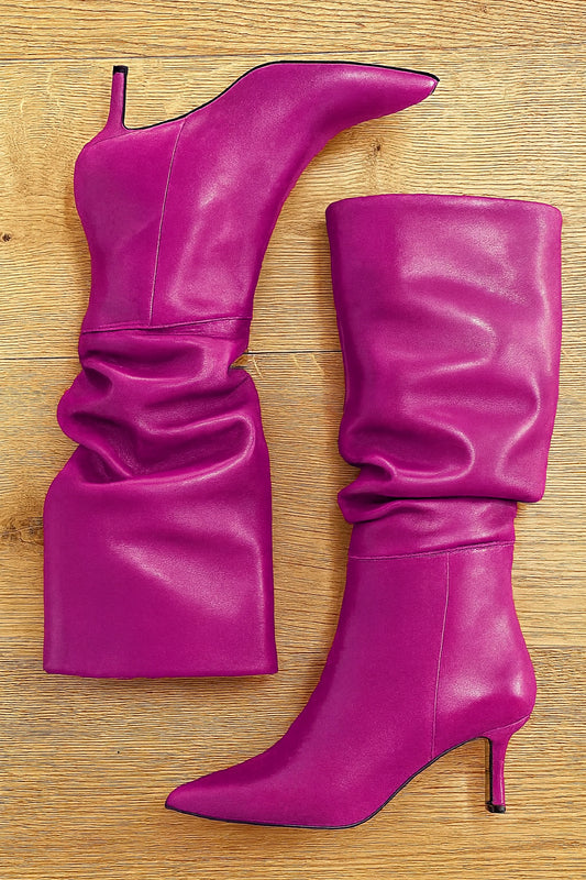 NENA FUKSIA-VÄRINEN NAHKA