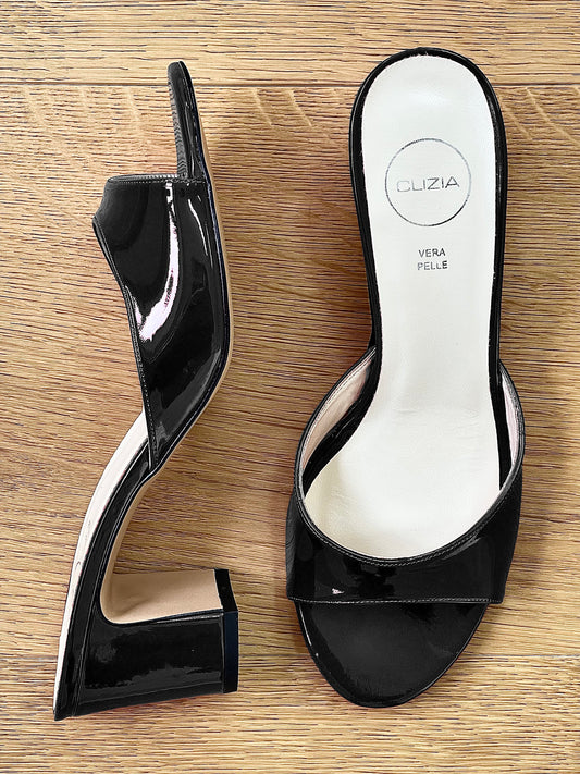 AZAI CUIR VERNI NOIR