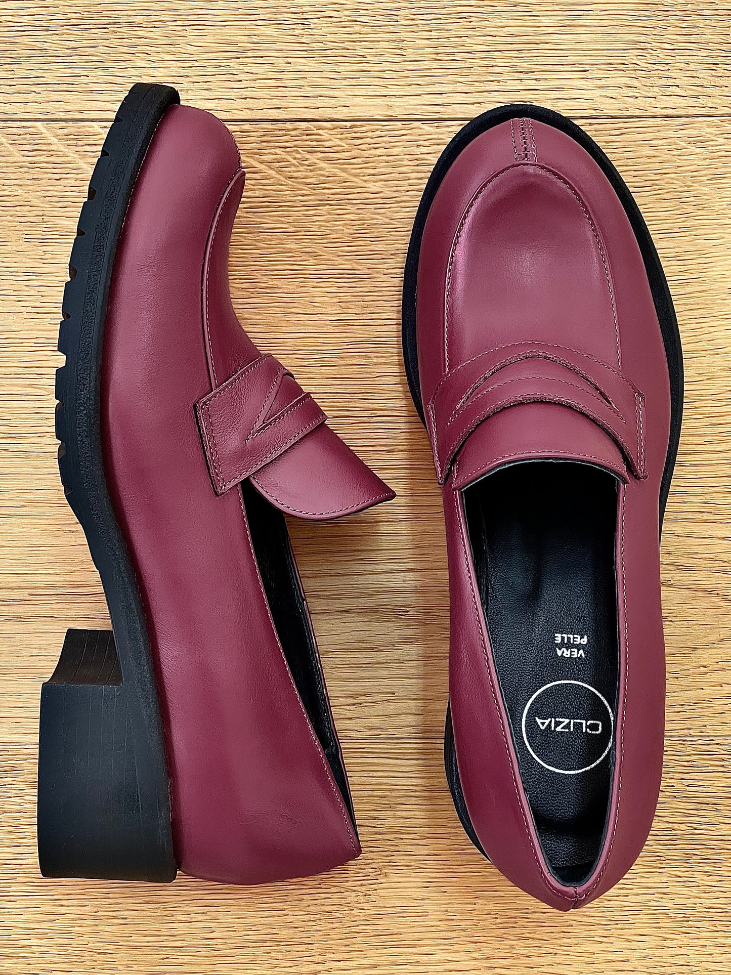 NELLY CUIR BORDEAUX